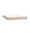 Saltea cu arcuri buzunar, fermitate medie, cappuccino, 140x200x20 cm, piele eco - WOODBB3285