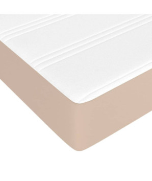 Saltea cu arcuri buzunar, fermitate medie, cappuccino, 140x200x20 cm, piele eco - WOODBB3285