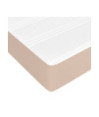 Saltea cu arcuri buzunar, fermitate medie, cappuccino, 140x200x20 cm, piele eco - WOODBB3285