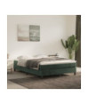 Saltea cu arcuri buzunar, fermitate medie, verde închis, 140x200x20 cm, catifea - WOODBB3289