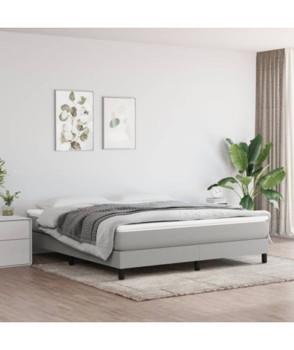 Saltea cu arcuri buzunar, fermitate medie, gri deschis, 160x200x20 cm, textil - WOODBB3292