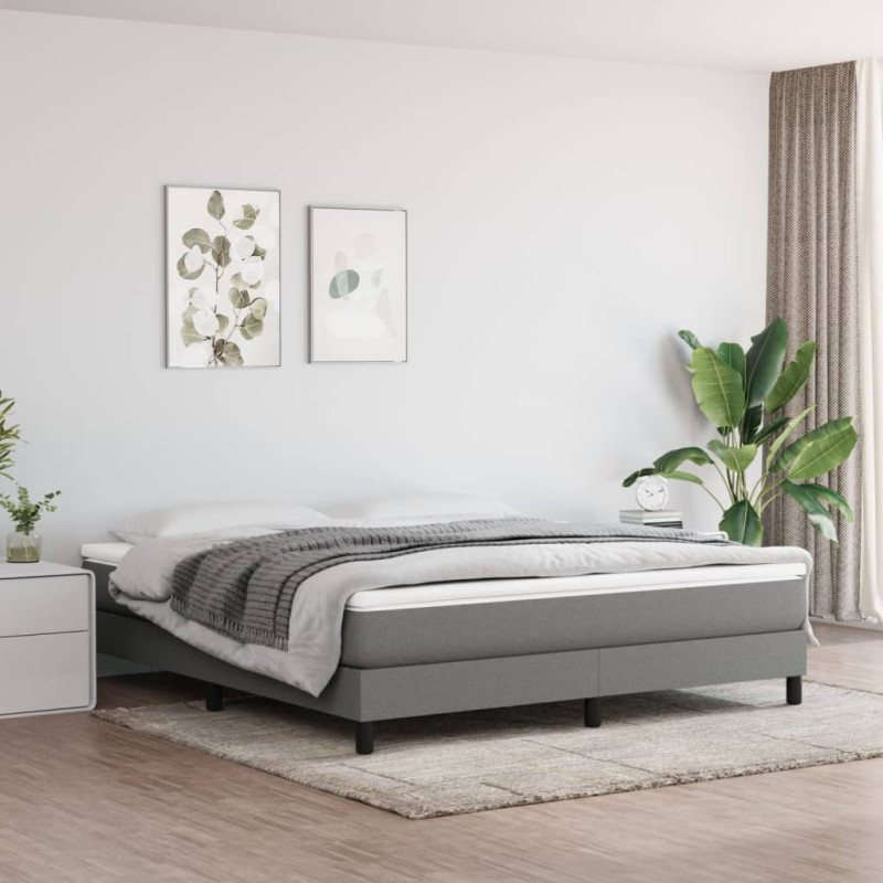 Saltea cu arcuri buzunar, fermitate medie, gri închis, 160x200x20 cm, textil - WOODBB3293