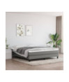 Saltea cu arcuri buzunar, fermitate medie, gri închis, 160x200x20 cm, textil - WOODBB3293