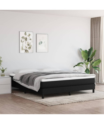 Saltea cu arcuri buzunar, fermitate medie, negru, 160x200x20 cm, textil - WOODBB3294