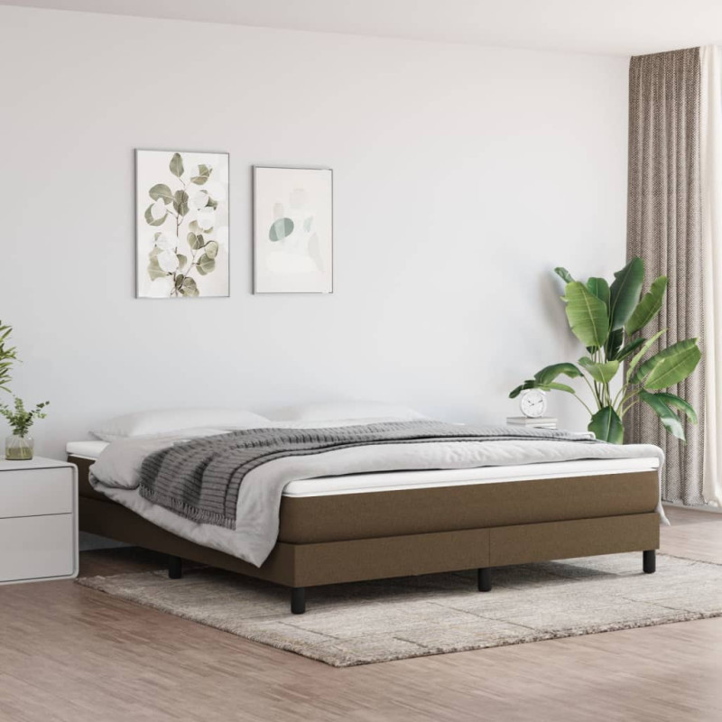 Saltea cu arcuri buzunar, fermitate medie, maro închis, 160x200x20 cm, textil - WOODBB3295