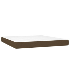 Saltea cu arcuri buzunar, fermitate medie, maro închis, 160x200x20 cm, textil - WOODBB3295