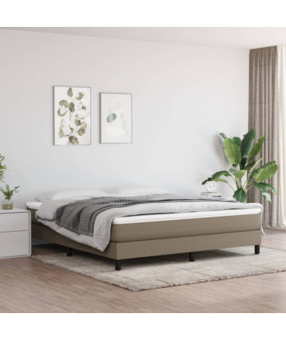 Saltea cu arcuri buzunar, fermitate medie, gri taupe, 160x200x20 cm, textil - WOODBB3296