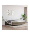 Saltea cu arcuri buzunar, fermitate medie, gri taupe, 160x200x20 cm, textil - WOODBB3296