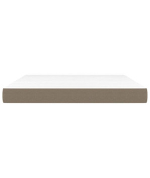 Saltea cu arcuri buzunar, fermitate medie, gri taupe, 160x200x20 cm, textil - WOODBB3296