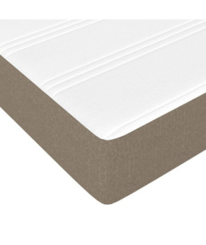 Saltea cu arcuri buzunar, fermitate medie, gri taupe, 160x200x20 cm, textil - WOODBB3296
