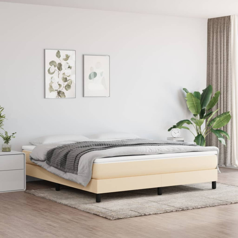 Saltea cu arcuri buzunar, fermitate medie, crem, 160x200x20 cm, textil - WOODBB3297