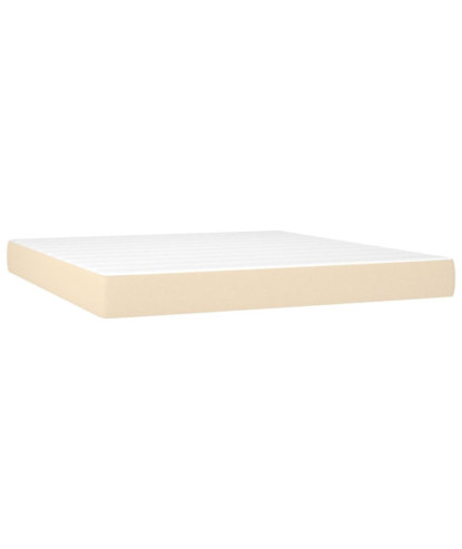 Saltea cu arcuri buzunar, fermitate medie, crem, 160x200x20 cm, textil - WOODBB3297