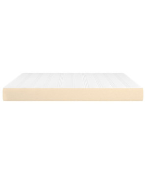 Saltea cu arcuri buzunar, fermitate medie, crem, 160x200x20 cm, textil - WOODBB3297