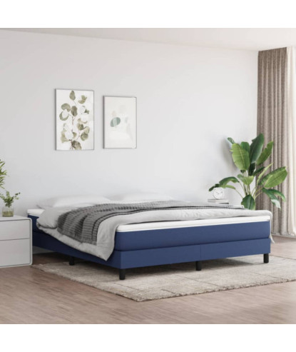 Saltea cu arcuri buzunar, fermitate medie, albastru, 160x200x20 cm, textil - WOODBB3298