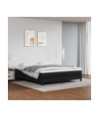 Saltea cu arcuri buzunar, fermitate medie, negru, 160x200x20 cm, piele ecologică - WOODBB3299