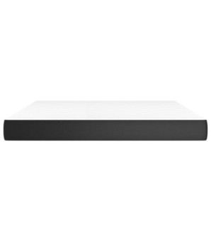 Saltea cu arcuri buzunar, fermitate medie, negru, 160x200x20 cm, piele ecologică - WOODBB3299