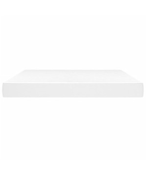 Saltea cu arcuri buzunar, fermitate medie, alb, 160x200x20 cm, piele ecologică - WOODBB3300