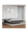 Saltea cu arcuri buzunar, fermitate medie, gri, 160x200x20 cm, piele ecologică - WOODBB3301
