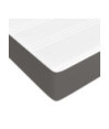 Saltea cu arcuri buzunar, fermitate medie, gri, 160x200x20 cm, piele ecologică - WOODBB3301