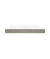 Saltea cu arcuri buzunar, fermitate medie, gri deschis, 160x200x20 cm, catifea - WOODBB3303