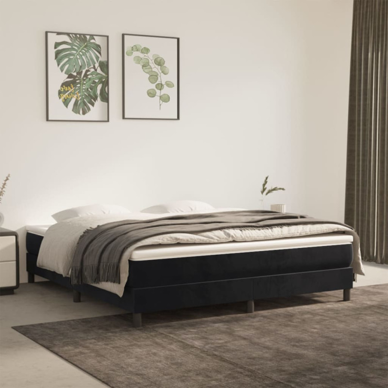 Saltea cu arcuri buzunar, fermitate medie, negru, 160x200x20 cm, catifea - WOODBB3305 Saltea cu arcuri buzunar, fermitate medie, negru, 160x200x20 cm, catifea - WOODBB3305