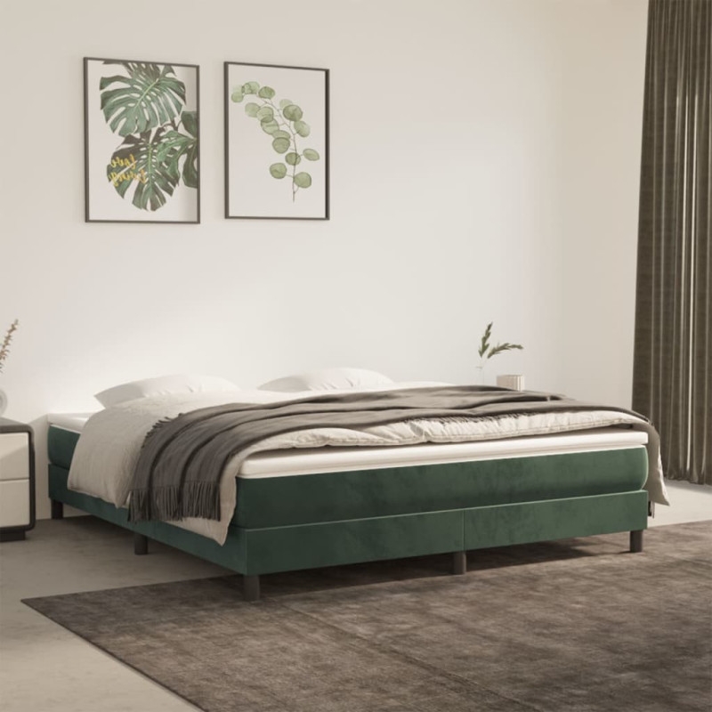 Saltea cu arcuri buzunar, fermitate medie, verde închis, 160x200x20 cm, catifea - WOODBB3306 Saltea cu arcuri buzunar, fermitate medie, verde închis, 160x200x20 cm, catifea - WOODBB3306