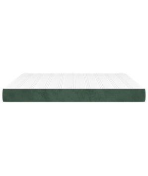 Saltea cu arcuri buzunar, fermitate medie, verde închis, 160x200x20 cm, catifea - WOODBB3306