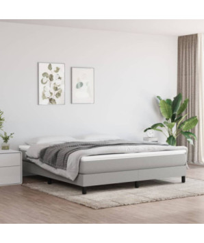 Saltea cu arcuri buzunar, fermitate medie, gri deschis, 180x200x20 cm, textil - WOODBB3309