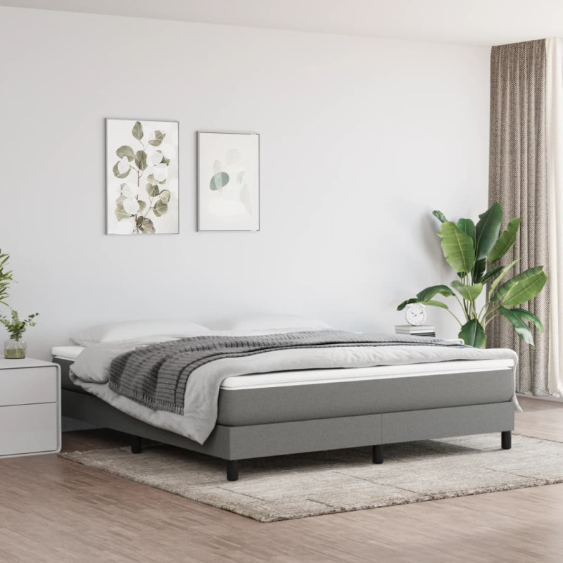 Saltea cu arcuri buzunar, fermitate medie, gri închis, 180x200x20 cm, textil - WOODBB3310
