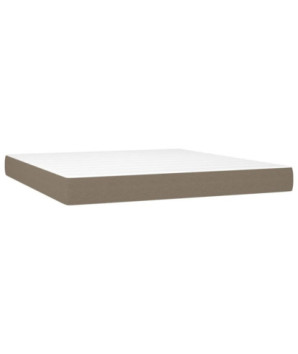 Saltea cu arcuri buzunar, fermitate medie, gri taupe, 180x200x20 cm, textil - WOODBB3312