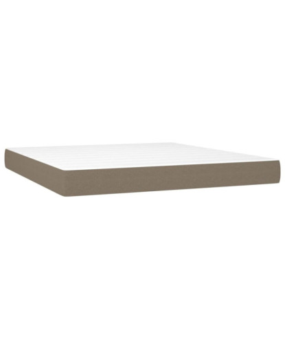 Saltea cu arcuri buzunar, fermitate medie, gri taupe, 180x200x20 cm, textil - WOODBB3312