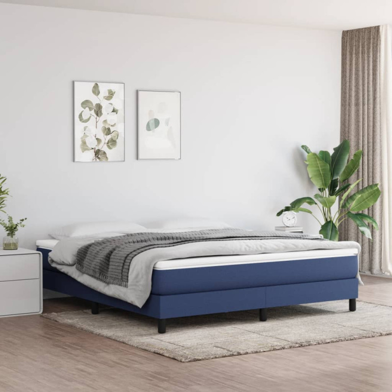 Saltea cu arcuri buzunar, fermitate medie, albastru, 180x200x20 cm, textil - WOODBB3314