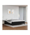 Saltea cu arcuri buzunar, fermitate medie, negru, 180x200x20 cm, piele ecologică - WOODBB3315