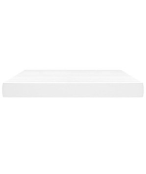 Saltea cu arcuri buzunar, fermitate medie, alb, 180x200x20 cm, piele ecologică - WOODBB3316