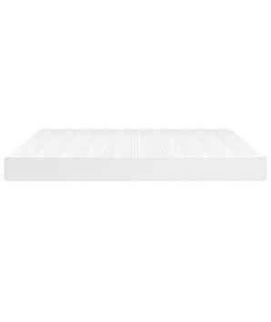 Saltea cu arcuri buzunar, fermitate medie, alb, 180x200x20 cm, piele ecologică - WOODBB3316