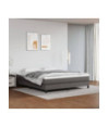 Saltea cu arcuri buzunar, fermitate medie, gri, 180x200x20 cm, piele ecologică - WOODBB3317