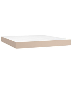 Saltea cu arcuri buzunar, fermitate medie, cappuccino, 180x200x20 cm, piele eco - WOODBB3318