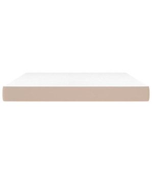 Saltea cu arcuri buzunar, fermitate medie, cappuccino, 180x200x20 cm, piele eco - WOODBB3318