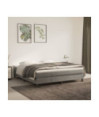 Saltea cu arcuri buzunar, fermitate medie, gri deschis, 180x200x20 cm, catifea - WOODBB3319