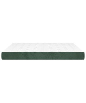 Saltea cu arcuri buzunar, fermitate medie, verde închis, 180x200x20 cm, catifea - WOODBB3322