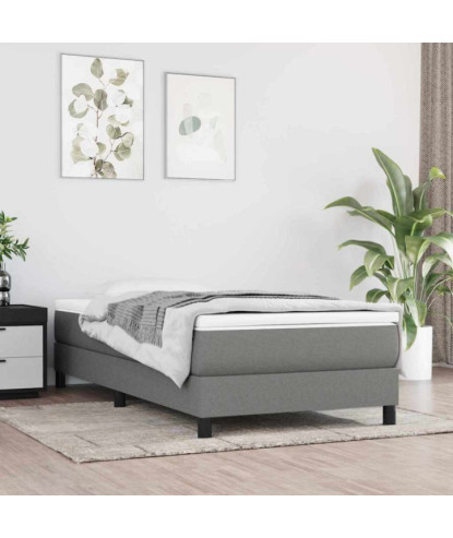 Saltea cu arcuri buzunar, fermitate medie, gri închis, 120x190x20 cm, textil - WOODBB3326