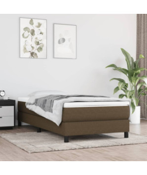 Saltea cu arcuri buzunar, fermitate medie, maro închis, 120x190x20 cm, textil - WOODBB3328