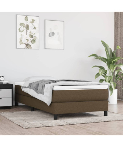 Saltea cu arcuri buzunar, fermitate medie, maro închis, 120x190x20 cm, textil - WOODBB3328