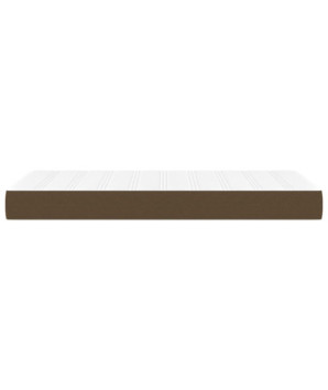 Saltea cu arcuri buzunar, fermitate medie, maro închis, 120x190x20 cm, textil - WOODBB3328