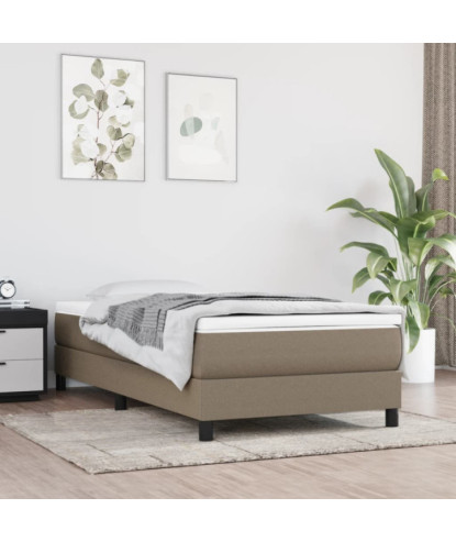 Saltea cu arcuri buzunar, fermitate medie, gri taupe, 120x190x20 cm, textil - WOODBB3329