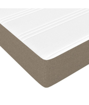 Saltea cu arcuri buzunar, fermitate medie, gri taupe, 120x190x20 cm, textil - WOODBB3329