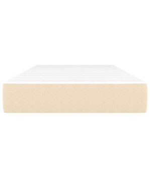 Saltea cu arcuri buzunar, fermitate medie, crem, 120x190x20 cm, textil - WOODBB3330