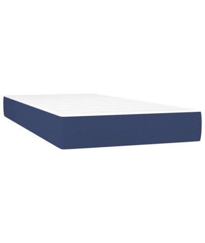 Saltea cu arcuri buzunar, fermitate medie, albastru, 120x190x20 cm, textil - WOODBB3331