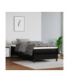 Saltea cu arcuri buzunar, fermitate medie, negru, 120x190x20 cm, piele ecologică - WOODBB3332
