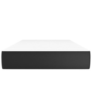 Saltea cu arcuri buzunar, fermitate medie, negru, 120x190x20 cm, piele ecologică - WOODBB3332